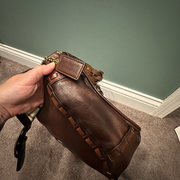 Coach Bleeker Tattersall Laced Strap Whiskey Leather like new - Picture 13 of 17